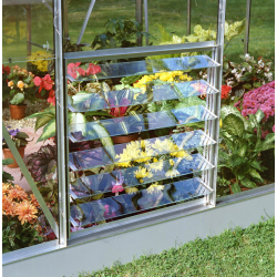 ROYAL WELL Louvreraam 6L , 610 X 610 mm, veiligheidsglas, zwart gecoat