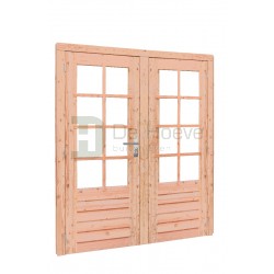 Dubbele deur met glas