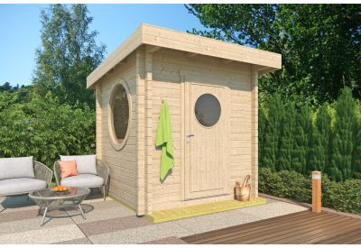 De Hoeve tuinsauna Mook 70 | 2,8 x 2,6 meter; 70 mm