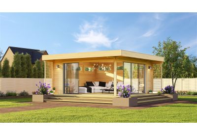 De Hoeve moderne blokhut Made ALU 44 | 6 mx 6 m