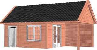 Trendhout Buitenverblijf Zadeldak XL 