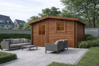 De Hoeve Blokhut Houten 4B | 330cm x 270cm De Hoeve Blokhut Houten 4B | 330cm x 270cm