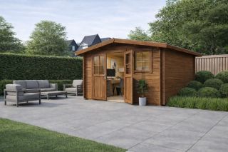 De Hoeve Blokhut Houten 5F | 330cm x 330cm De Hoeve Blokhut Houten 5F | 330cm x 330cm