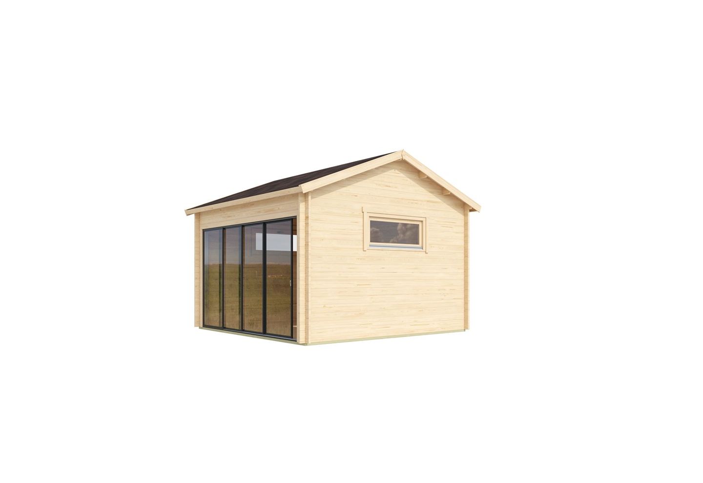 De Hoeve Tuinkamer Model Bodu ALU 44 A | 396cm x 396cm 