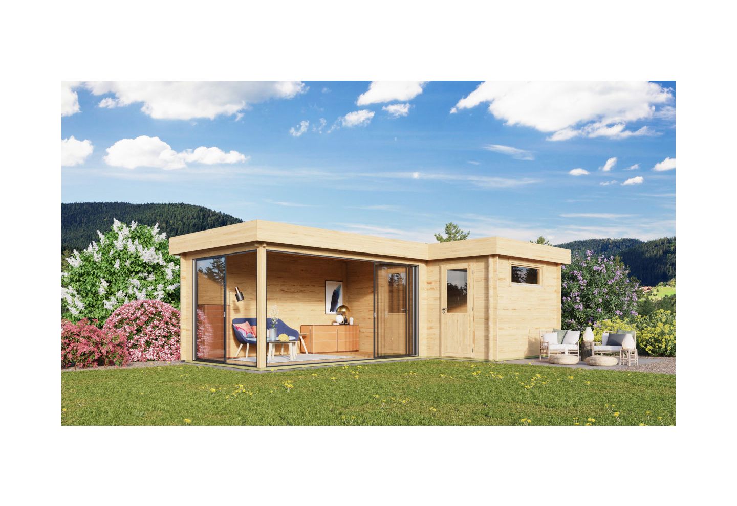 De Hoeve multifunctionele moderne blokhut ALU Leiden N 44 | 8 x 5 m