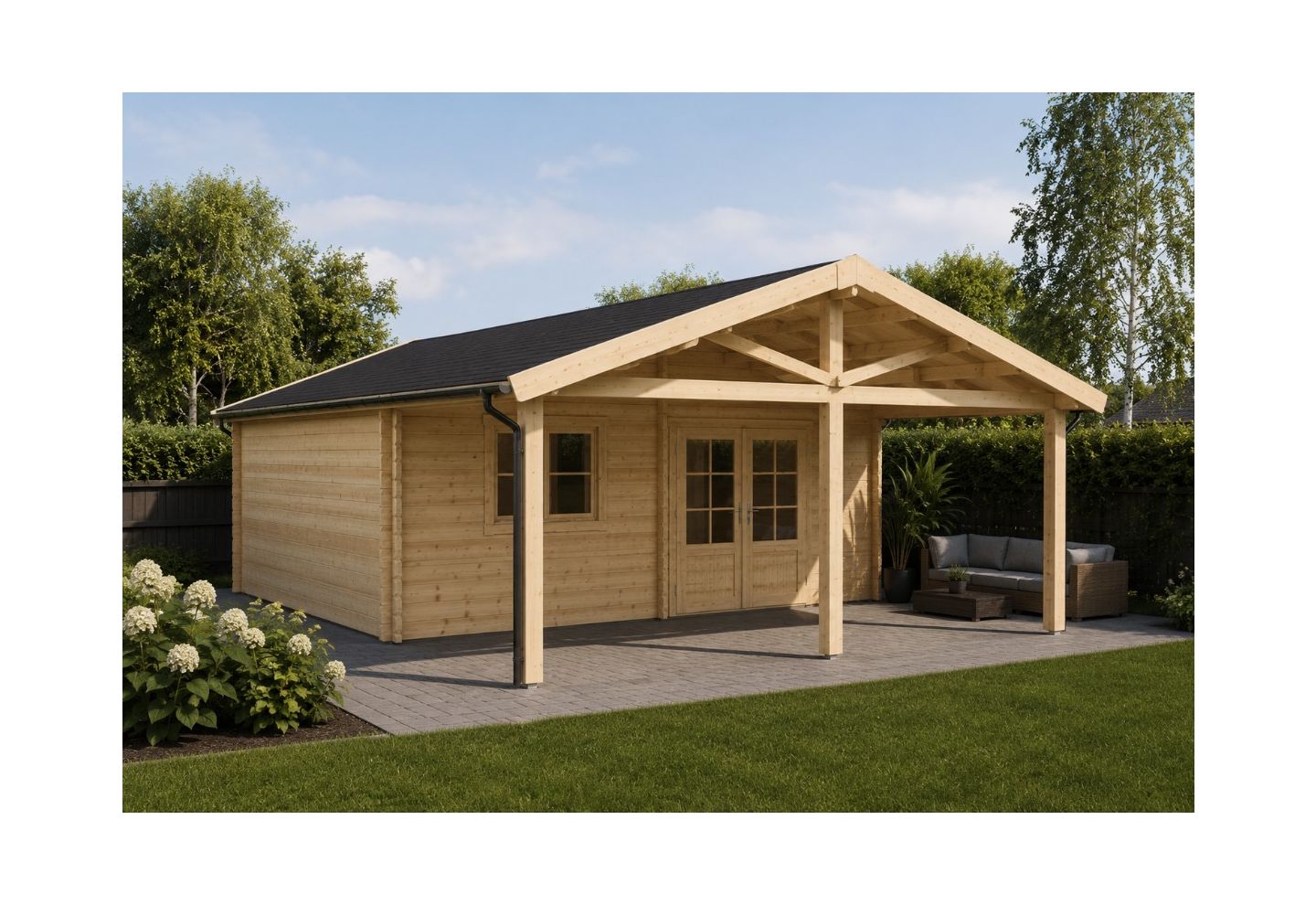 De Hoeve Maatwerk Blokhut Lincoln 700x700cm