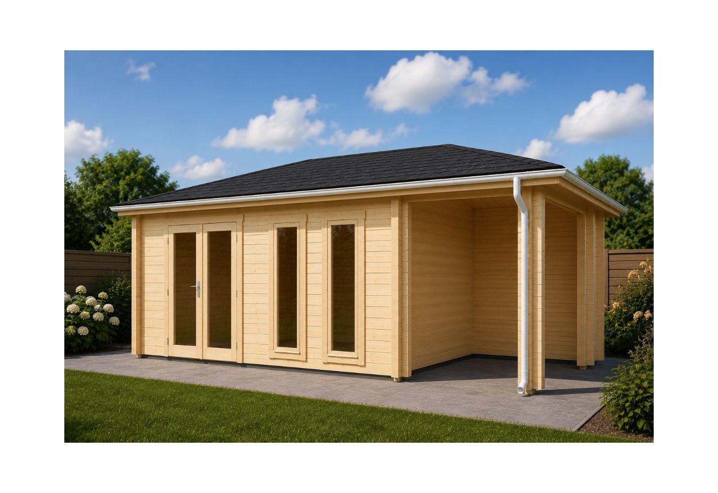 De Hoeve Maatwerk Blokhut Crestwood 700x350cm