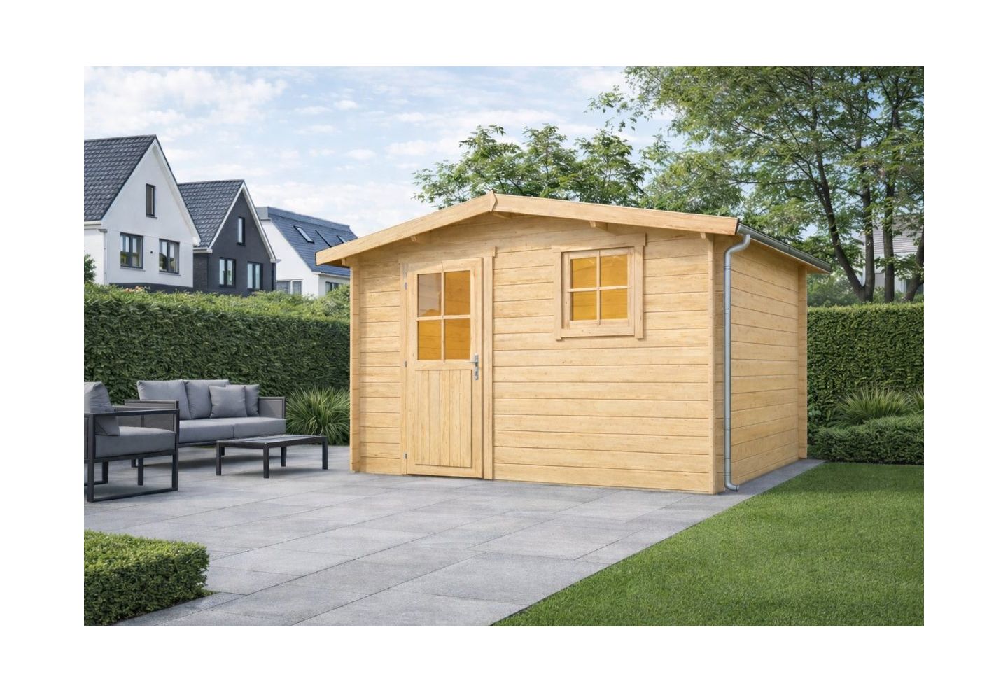 De Hoeve Blokhut Houten 4F | 330cm x 270cm