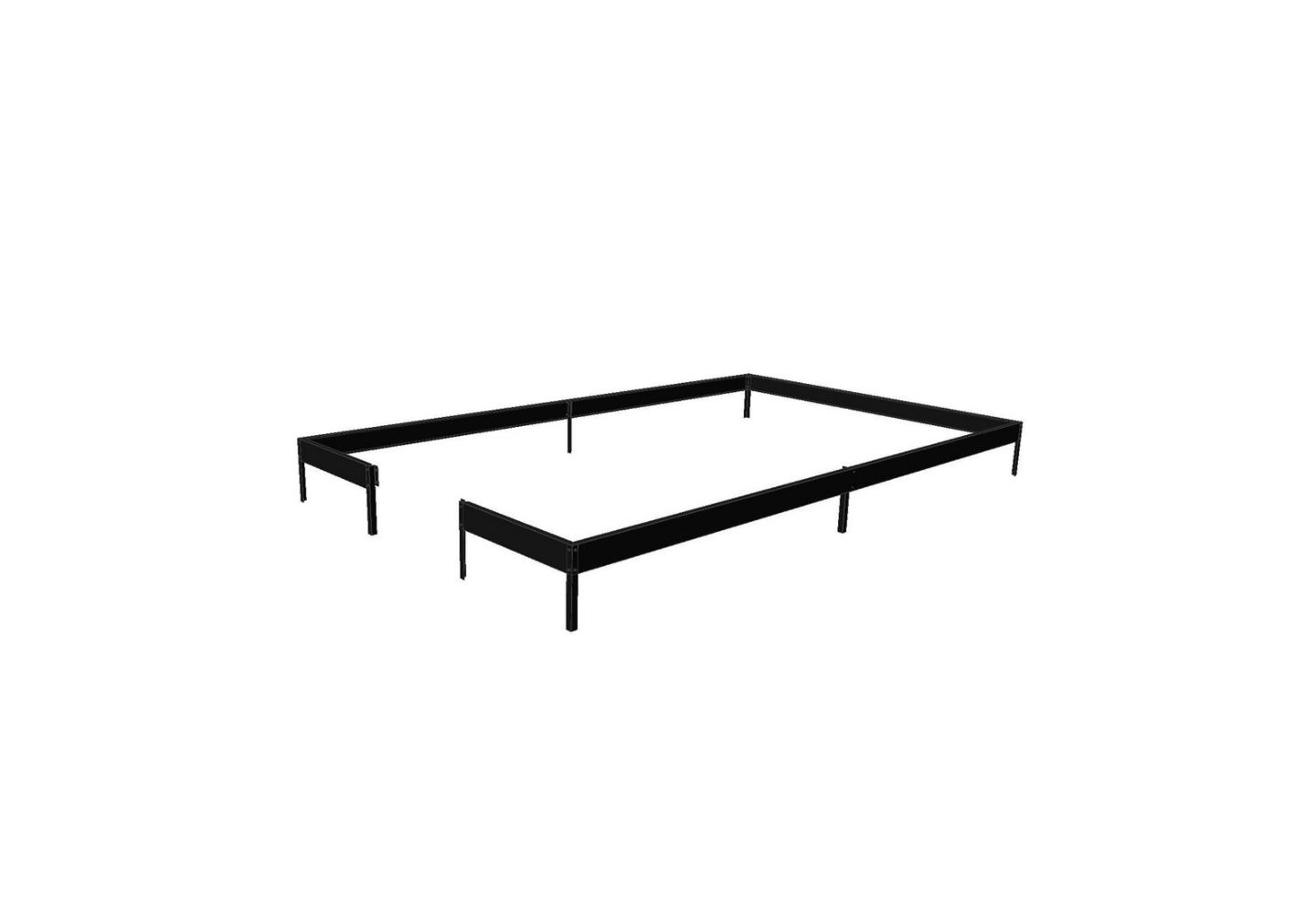 Fundering Compact 6,6 - zwart gecoat