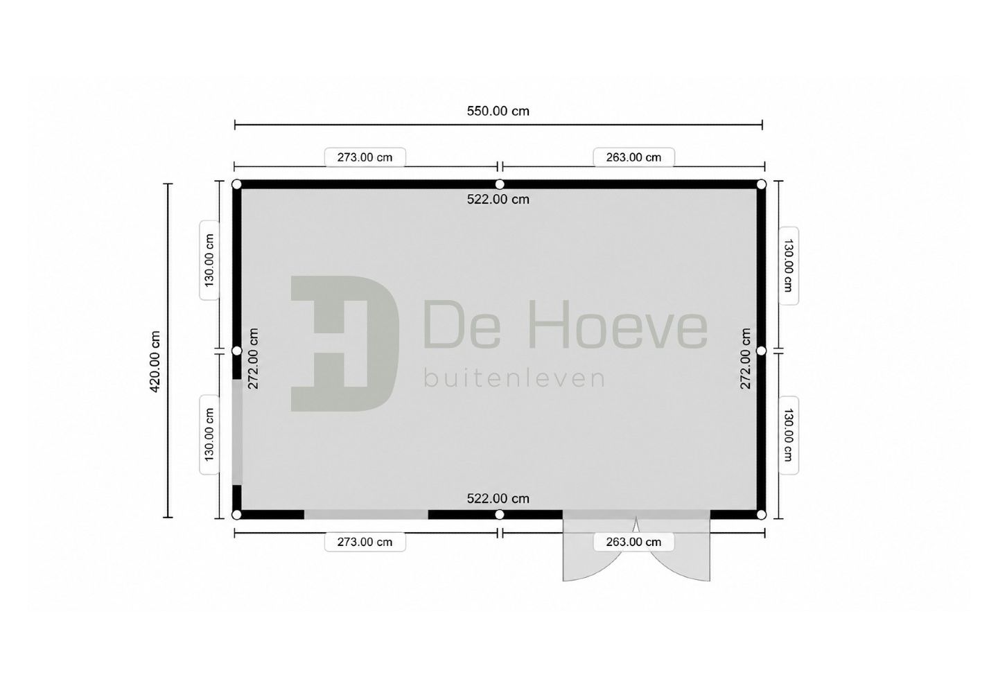 Tuinhuis Aven 550x400