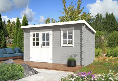 Outdoor Life Blokhut Amira 380x230 Platinumgrey 