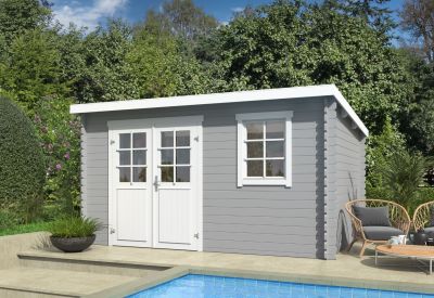 Outdoor Life Blokhut Amira 380x275 Platinumgrey