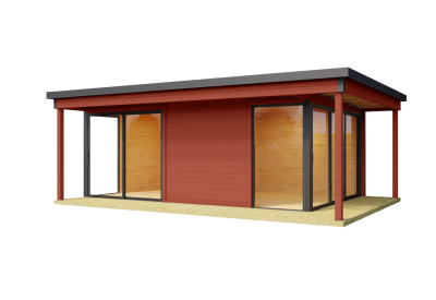 Lasita Maja Tuinhuis Domeo 3 Loggia Swedenred/Anthracite