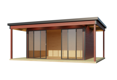 Lasita Maja Tuinhuis Domeo 4 Loggia Swedenred/Anthracite