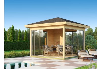 De Hoeve Glaspaviljoen/veranda Elverum ALU 44 E | 322cm x 322cm