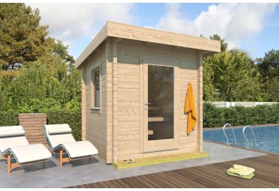 De Hoeve houten buitenstoombad LI 70 | 2,5 x 2,5 m - 70 mm