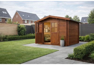 De Hoeve Blokhut Houten 2E | 210cm x 270cm