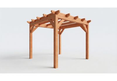 Trendhout plat dak constructiepakket 346x346cm