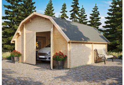 De Hoeve Houten Garage Rhan 70 | 480cm x 538cm 