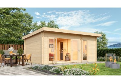 De Hoeve 3-kamer houten hut Ritthem 44 | 6,3 m x 4,1 m