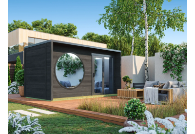 De Hoeve Black Mirror sauna Terborg M | 8.2m2 | 2.5 x 4.5m