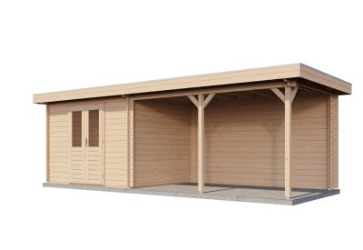 Lugarde Select Blokhut Met Overkapping Zandvoort - Onbehandeld