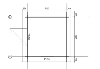 De Hoeve blokhut Schiedam 1C | 2,1 x 2,1 m