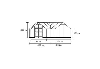 ROYAL WELL Orangeri 15,2 - antraciet - 3mm veiligheidsglas