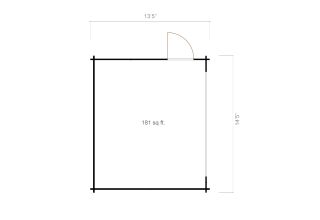 De Hoeve tuinkamer Model Leens ALU 70 E | 4,1 x 4,4 m
