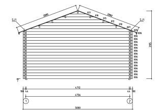 De Hoeve Houten garage Pelle 70A | 578cm x 480cm