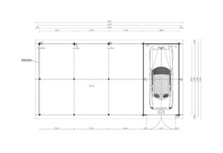 De Hoeve houten garage met Carport Etten 44 | 6,38 x 11,88 meter