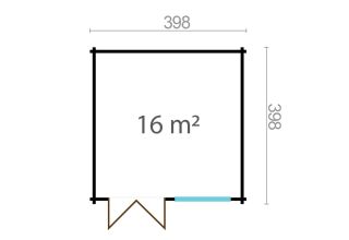 De Hoeve Houten Tuinhuisje Harlingen 28 | 4 x 4 m