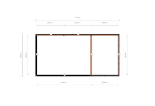 Buitenverblijf Verona 755x400cm