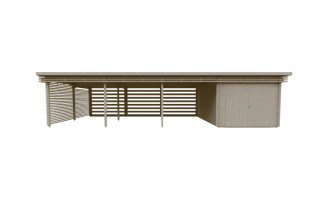 De Hoeve houten garage met Carport Etten 44 | 6,38 x 11,88 meter