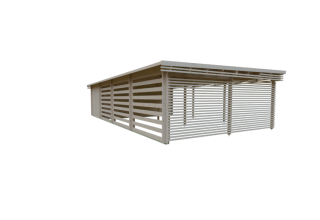 De Hoeve houten garage met Carport Etten 44 | 6,38 x 11,88 meter