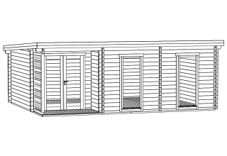 De Hoeve tuinkantoor Marken 44 B | 640 x 510cm