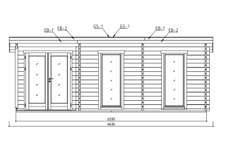 De Hoeve tuinkantoor Marken 44 B | 640 x 510cm