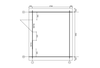 De Hoeve Blokhut Houten 4B | 330cm x 270cm