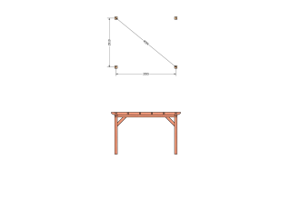 Aanbouwveranda constructie | pergola | 411x326cm
