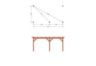 Aanbouwveranda constructie | pergola | 584x326cm