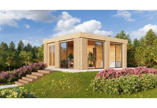 NIEUW! De Hoeve tuinhuis met saunacabine model Oijen 70 | 6 x 5,4 m