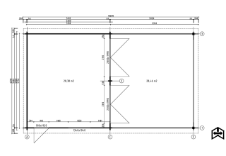 De Hoeve Dubbele garage/carport Askim 44 |1020cm x 575cm 