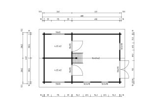 De Hoeve Houten Huis Trygor 44 | 420cm x 660cm