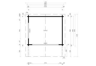 De hoeve Tuinhuis Urk 70 A | 360cm x 300cm