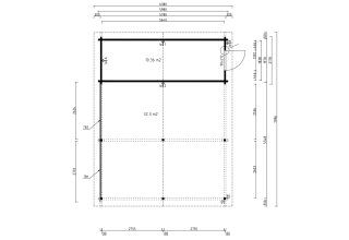 De Hoeve Carport Ribe 70 | 740cm x 578cm
