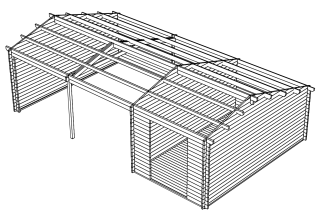 De Hoeve Houten Garage Tilburg 70 | 571cm x 912cm