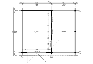 De Hoeve Schuur Brielle 70 met overkapping | 713cm x 510cm