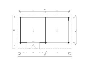 De Hoeve Tuinhuis Jelling 44 A+TC | 570cm x 300cm