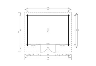 De Hoeve Tuinhuis Jelling 44 B| 440cm x 320cm