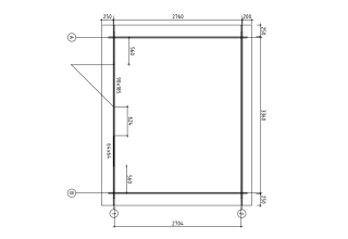 De Hoeve blokhut Helmond platdak enkele deur 4B | 276x336 cm